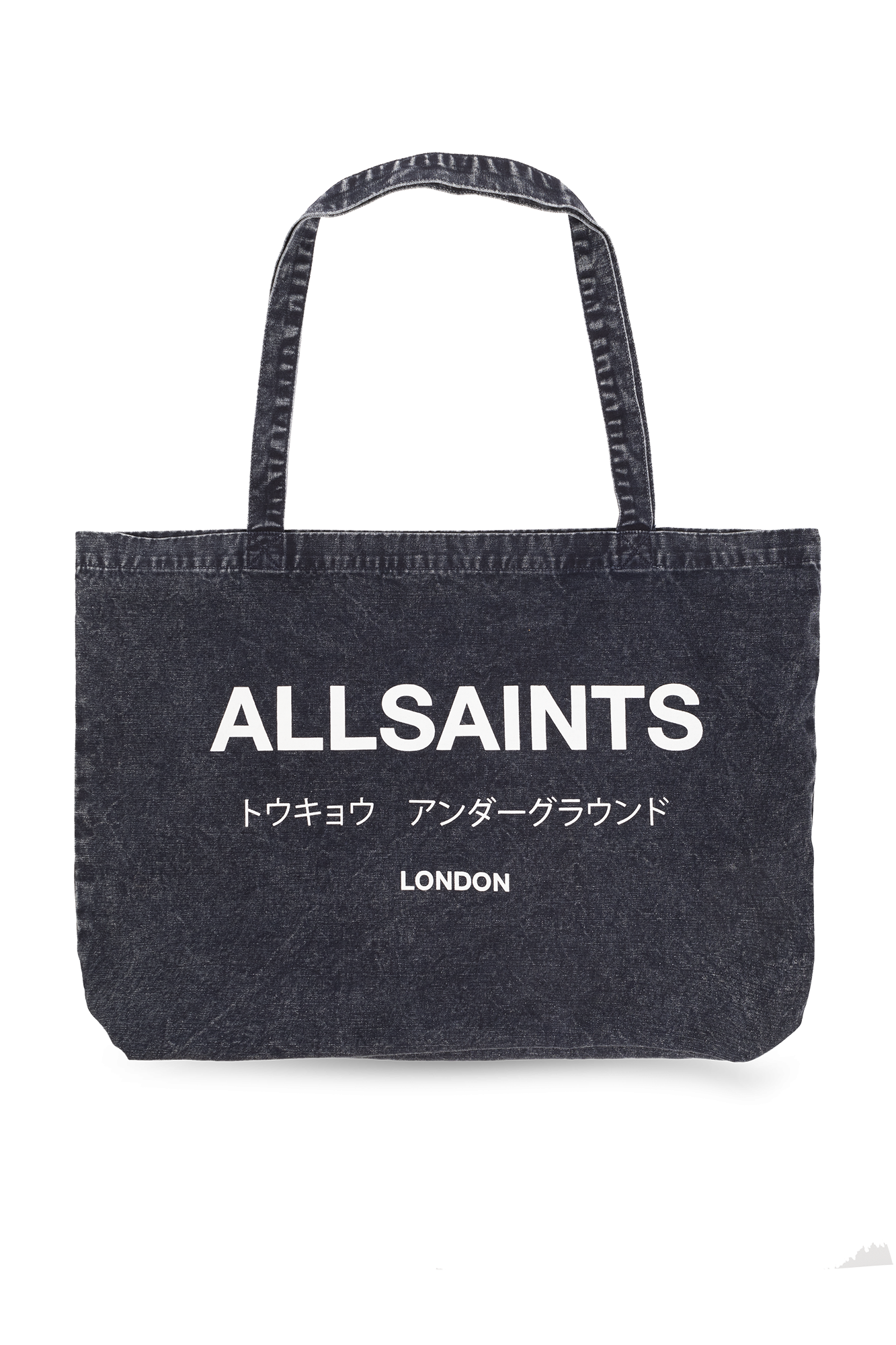 Navy blue Underground shopper bag AllSaints Black Leather